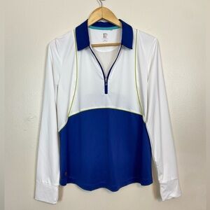 EP NEW YORK Long Sleeve Zip Mock Golf Polo